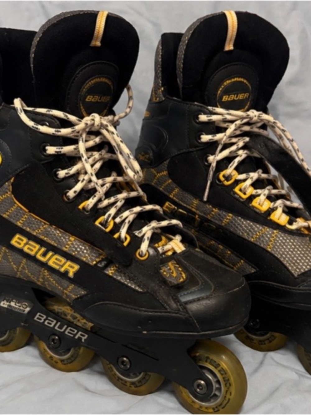 Bauer Black and Yellow Men’s Inline Roller Skates